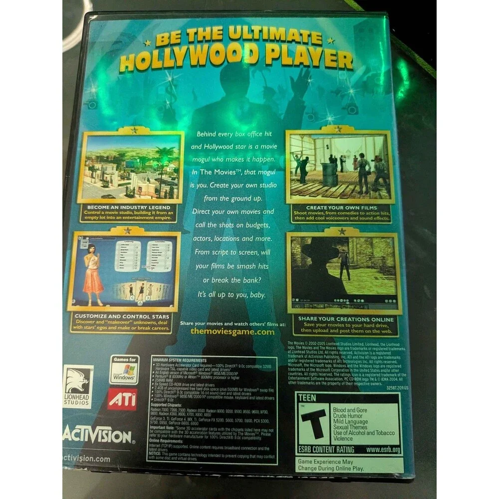 The Movies PC CD-ROM Game Activision Lionhead Studios Simulation Complete Case